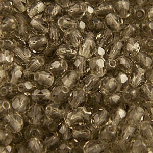 Koraliki szklane czeskie Fire Polish 3mm Dark Black Diamond (40szt.)