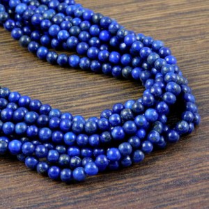 Lapis Lazuli kulki gładkie 3-3.5mm (sznur około 125szt.)