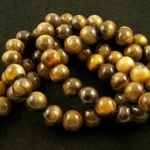 Tygrysie Oko kulki gładkie 6mm (6szt.)