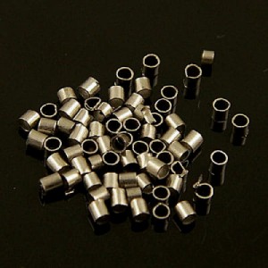 Zacisk stoper rureczka metalowa 1.5mm ciemne srebro (50szt.)