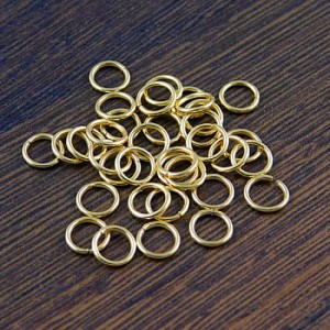 Ogniwko montażowe otwarte stal chirurgiczna pozłacana 5x0.7mm (10szt.)