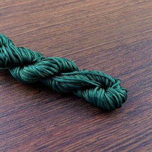 Sznurek nylonowy 1mm do bransoletek shamballa ciemny zielony (25m)