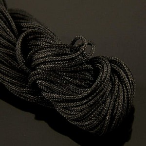 Sznurek nylonowy 1mm do bransoletek shamballa czarny (25m)