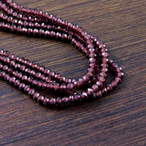 Granat oponka fasetowana 3x2mm (20szt.)