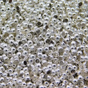 Kulki zaciskowe stopery do linki żyłki mosiężne 2mm srebrne (200szt.)