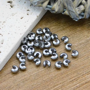 Covery osłonki na zaciski stal chirurgiczna 4mm ciemne srebro (10szt.)