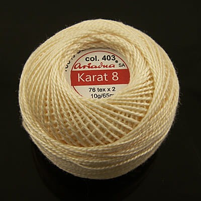 Kordonek KARAT 76tex x2 kremowy (1szt-10g-65m)