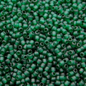 Koraliki TOHO Round 11/0 Transparent-Frosted Green Emerald (10g)