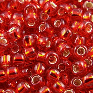 Koraliki TOHO Round 8/0 Silver-Lined Ruby (10g)