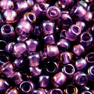 Koraliki TOHO 6/0 Inside-Color Rainbow Rosaline/Opaque Purple Lined (10g)