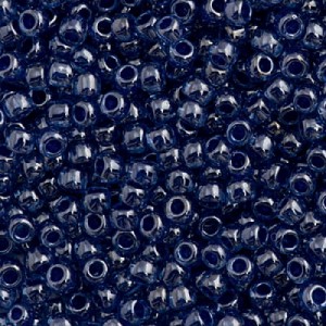 Koraliki TOHO Round 11/0 Inside-Color Lt Sapphire/Opaque Dk Blue Lined (10g)