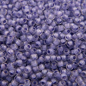 Koraliki TOHO Round 11/0 Inside-Color Crystal/Neon Purple Lined (10g)