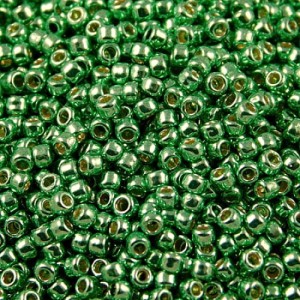 Koraliki TOHO Round 11/0 Permanent Finish - Galvanized Spring Green (10g)