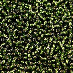Koraliki TOHO Round 11/0 Silver-Lined Olivine (10g)