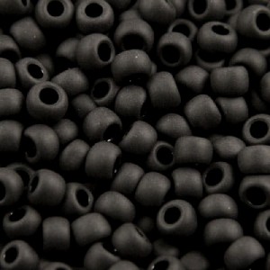Koraliki TOHO Round 8/0 Opaque-Frosted Jet (10g)