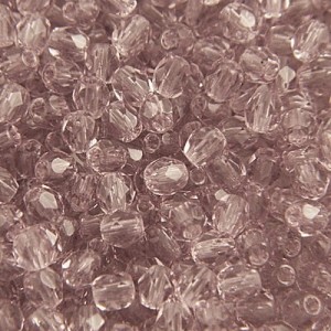 Koraliki szklane Fire Polish 4mm Mid. Amethyst (40szt.)