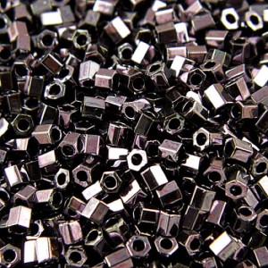 Koraliki TOHO Hex 8/0 Metallic Amethyst Gun Metal (10g)