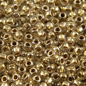 Koraliki TOHO Round 15/0 Gold-Lined Crystal (5g)