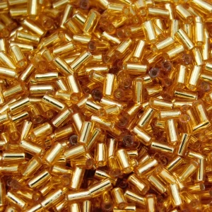 Koraliki TOHO Bugle 3mm Silver-Lined Med Topaz (10g)