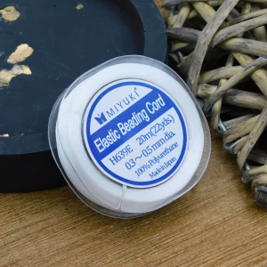 Gumka elastyczna płaska Miyuki 0.5mm przezroczysta do koralików (szpula 20m)