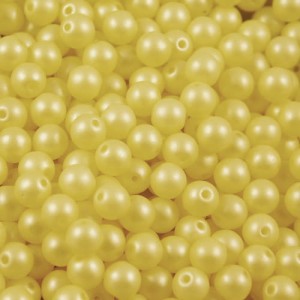 Czeskie koraliki szklane kulki 4mm Powdery Pastel Yellow (40szt.)