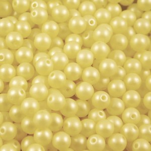 Czeskie koraliki szklane kulki 3mm Powdery Pastel Yellow (40szt.)