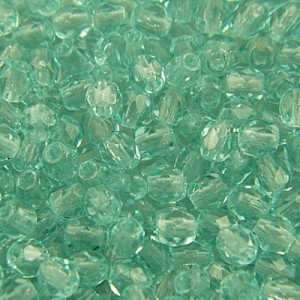 Koraliki Fire Polish ze szkła 4mm Light Teal (40szt)