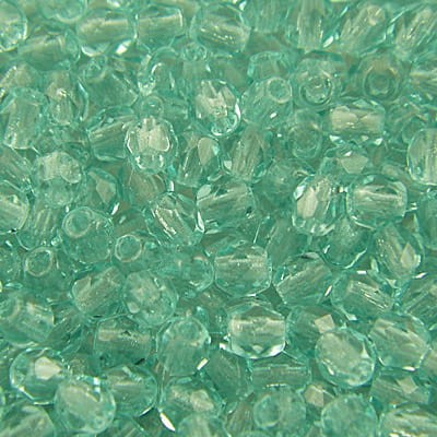 Koraliki Fire Polish ze szkła 4mm Light Teal (40szt)
