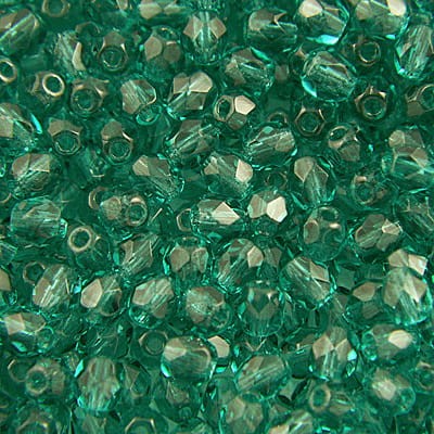 Koraliki Fire Polish ze szkła 4mm Emerald (40szt.)