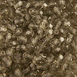 Koraliki Fire Polish ze szkła 4mm Black Diamond (40szt)