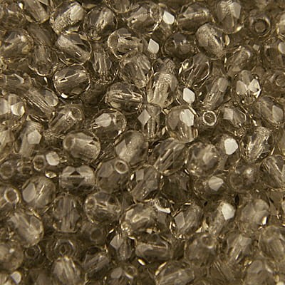 Koraliki Fire Polish ze szkła 4mm Black Diamond (40szt)
