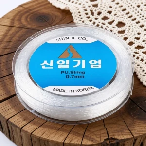 Koreańska gumka okrągła żyłka jubilerska elastyczna mocna 0.7mm przezroczysta (około 60m)