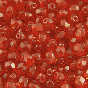 Koraliki Fire Polish ze szkła 4mm Siam Ruby (40szt.)