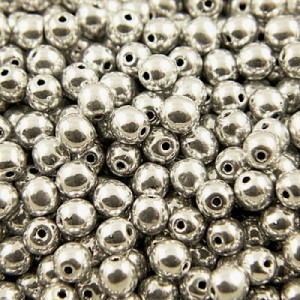 Czeskie koraliki szklane kulki 3mm Jet Labrador Full (40szt.)