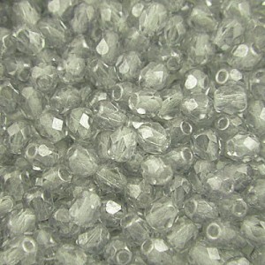 Koraliki Fire Polish ze szkła 4mm Crystal Luster - Transparent Blue (40szt)
