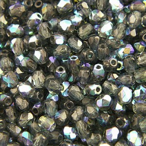 Koraliki Fire Polish ze szkła 4mm Montana Blue AB (40szt)