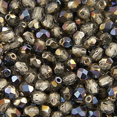 Koraliki Fire Polish ze szkła 4mm Blue Iris-Light Sapphire (40szt)