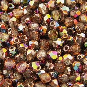 Koraliki Fire Polish ze szkła 4mm Vitex-Crystal (40szt.)