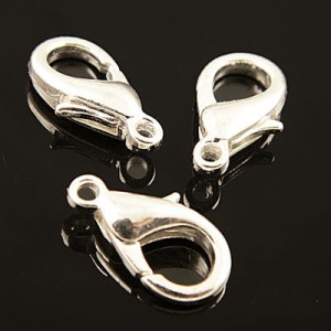 Karabińczyk z metalu 16x8mm srebrny (6szt.)