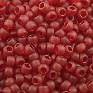 TOHO Round 8/0 Transparent-Frosted Ruby (10g)