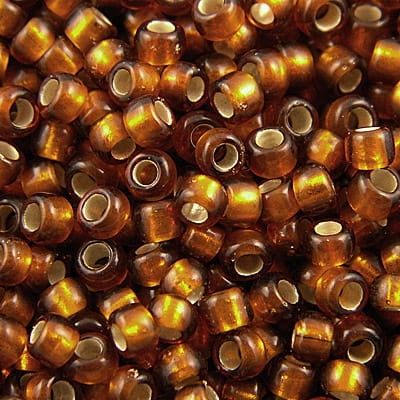 TOHO Round 8/0 Silver-Lined Frosted Smoky Topaz (10g)