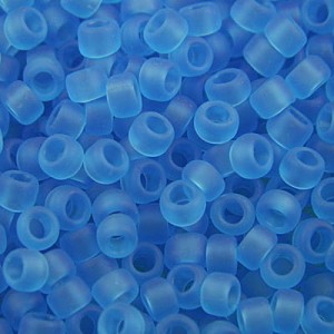 TOHO Round 8/0 Transparent-Frosted Med Aquamarine (10g)