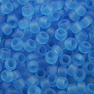 TOHO Round 8/0 Transparent-Frosted Med Aquamarine (10g)