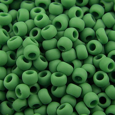 koraliki-szklane-toho-round-8-0-opaque-frosted-shamrock-3mm-zielone