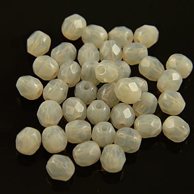 Koraliki Fire Polish ze szkła 4mm Opaque Lt. Grey (40szt.)