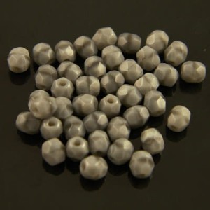 Koraliki Fire Polish ze szkła 4mm Coral Grey (40szt)
