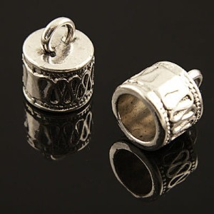 Końcówki do wklejania z metalu 14mmx11mm wewnątrz 7.8mm (2szt)