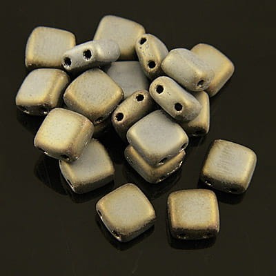 Koraliki CzechMates Tile ze szkła 6mm Matte Iris Brown (20szt.)