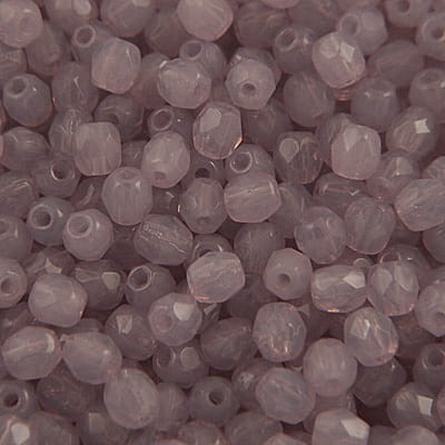 Koraliki Fire Polish ze szkła 6mm Milky Amethyst (20szt)