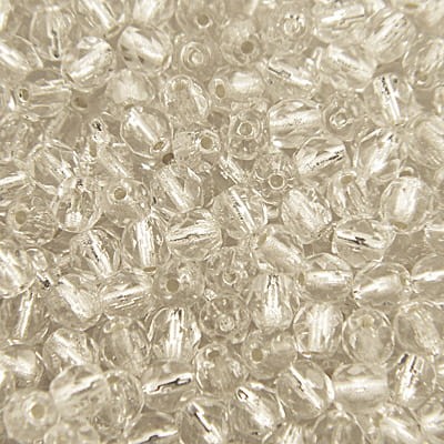 Koraliki Fire Polish ze szkła 6mm Silver Lined Crystal (20szt)